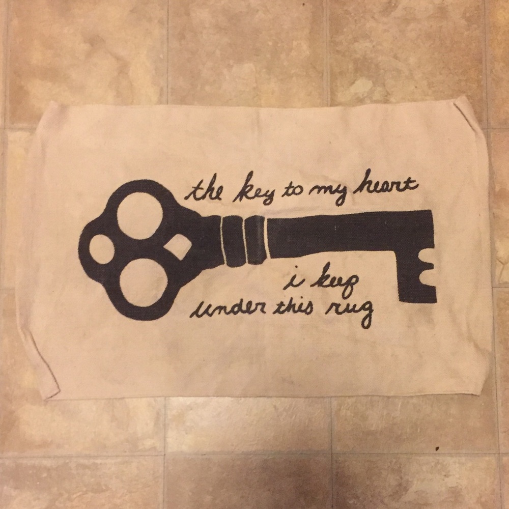 Urban Outfitters Graphic Burlap doormat
